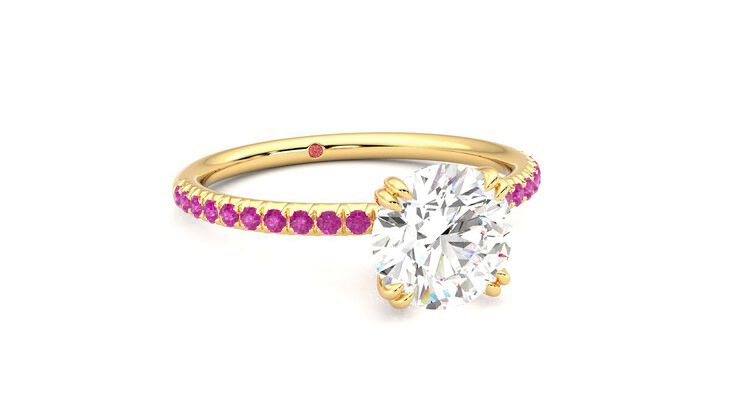 Taylor & Hart Damson Round Engagement Ring 360 degree image 4