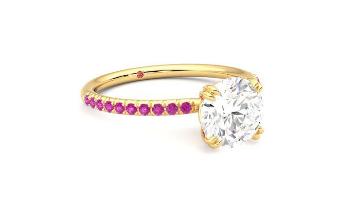Taylor & Hart Damson Round Engagement Ring 360 degree image 5