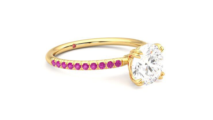 Taylor & Hart Damson Round Engagement Ring 360 degree image 6