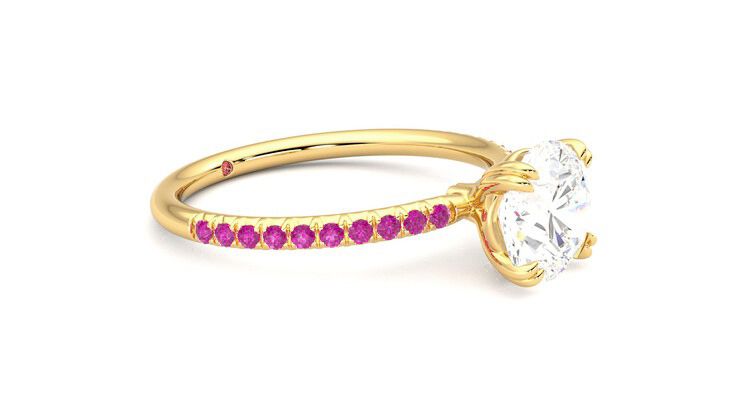 Taylor & Hart Damson Round Engagement Ring 360 degree image 7