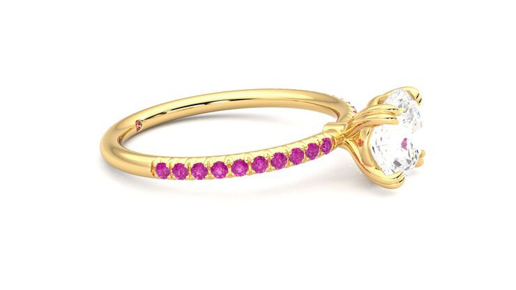 Taylor & Hart Damson Round Engagement Ring 360 degree image 8