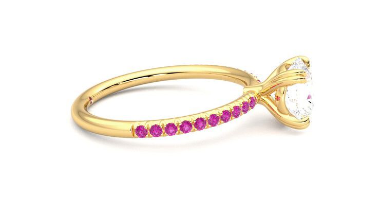 Taylor & Hart Damson Round Engagement Ring 360 degree image 9