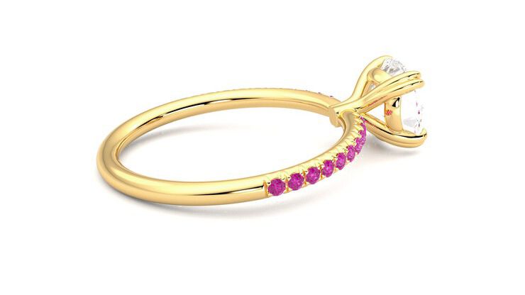 Taylor & Hart Damson Round Engagement Ring 360 degree image 11