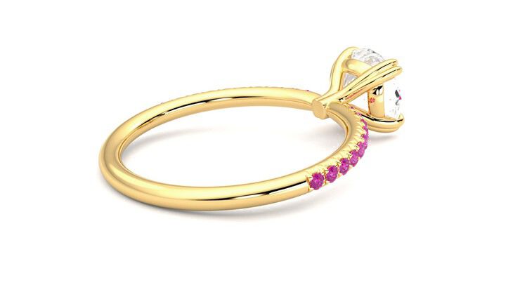 Taylor & Hart Damson Round Engagement Ring 360 degree image 12