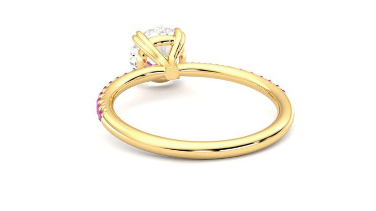 Taylor & Hart Damson Round Engagement Ring 360 degree image 16