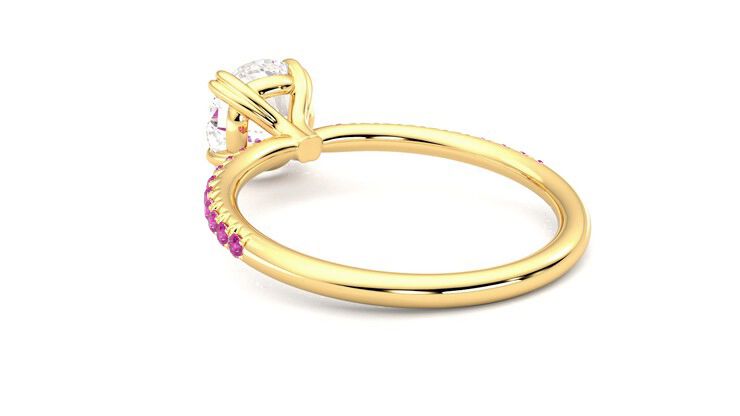 Taylor & Hart Damson Round Engagement Ring 360 degree image 17