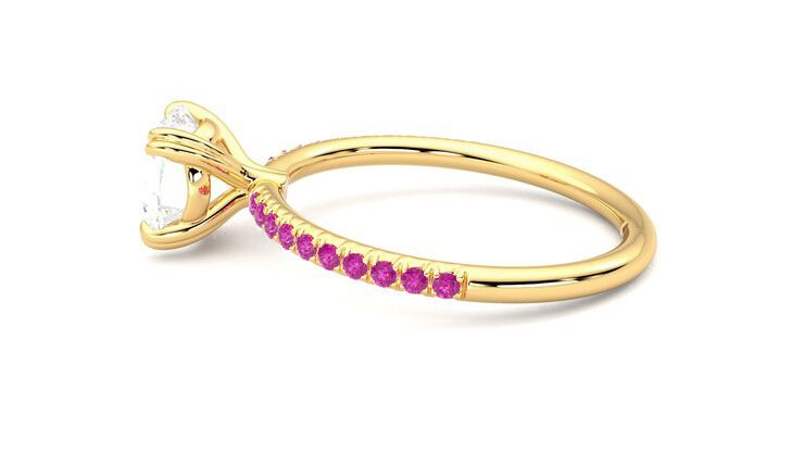 Taylor & Hart Damson Round Engagement Ring 360 degree image 20