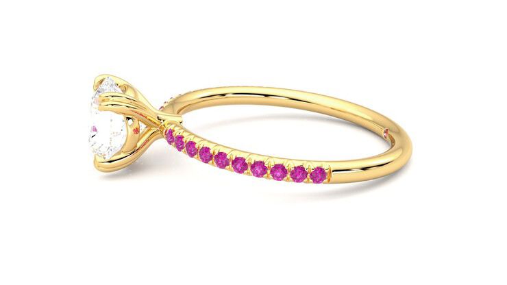 Taylor & Hart Damson Round Engagement Ring 360 degree image 21