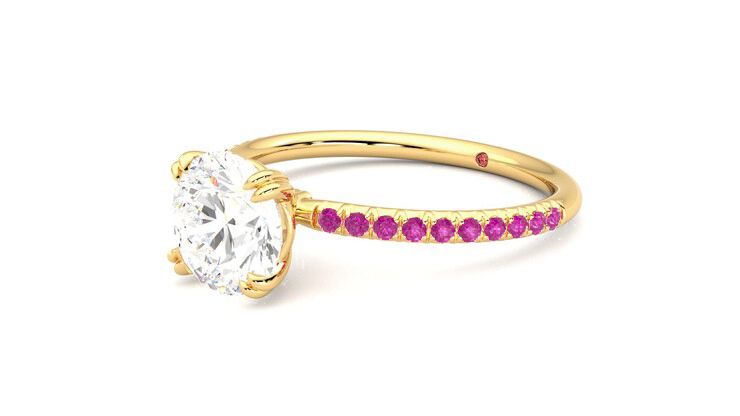 Taylor & Hart Damson Round Engagement Ring 360 degree image 24