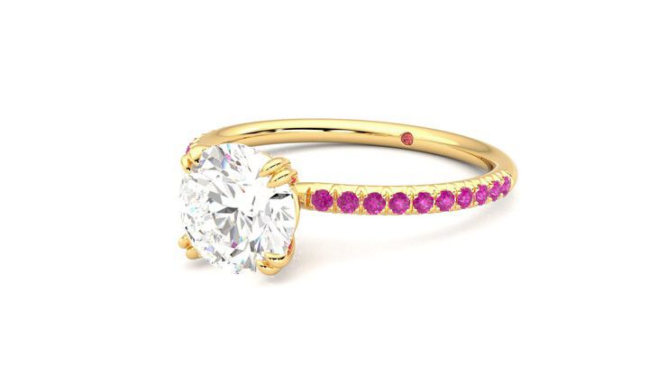 Taylor & Hart Damson Round Engagement Ring 360 degree image 25