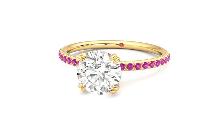 Taylor & Hart Damson Round Engagement Ring 360 degree image 27