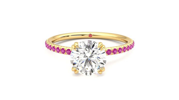 Taylor & Hart Damson Round Engagement Ring 360 degree image 29