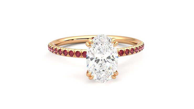 Taylor & Hart Damson Oval Engagement Ring 360 degree image 2