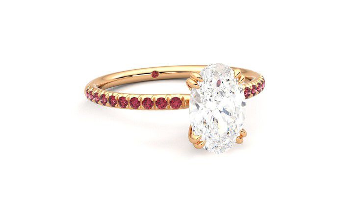 Taylor & Hart Damson Oval Engagement Ring 360 degree image 4