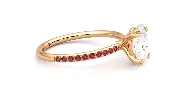 Taylor & Hart Damson Oval Engagement Ring 360 degree image 8