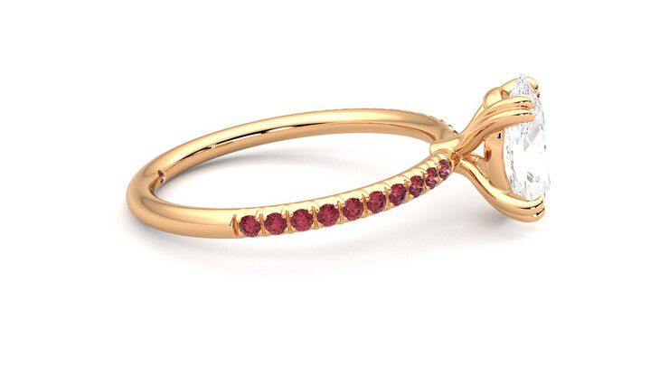 Taylor & Hart Damson Oval Engagement Ring 360 degree image 9