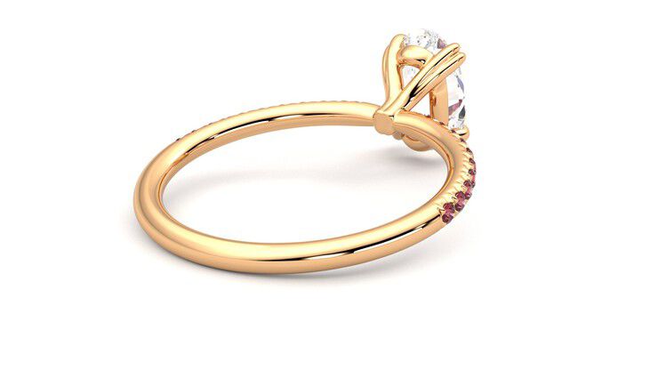 Taylor & Hart Damson Oval Engagement Ring 360 degree image 13