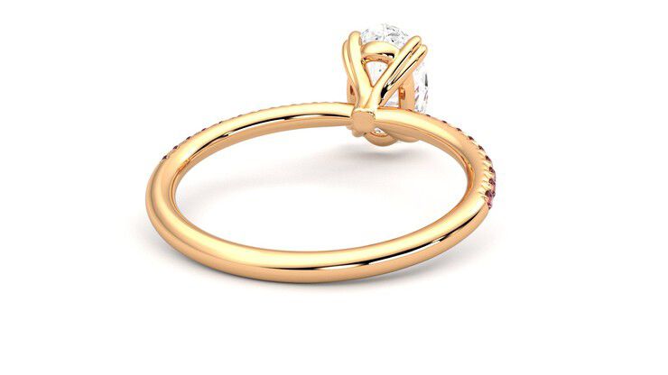 Taylor & Hart Damson Oval Engagement Ring 360 degree image 14