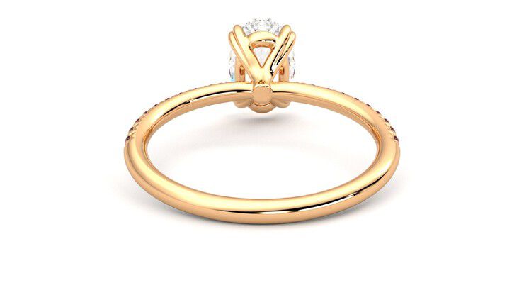 Taylor & Hart Damson Oval Engagement Ring 360 degree image 15
