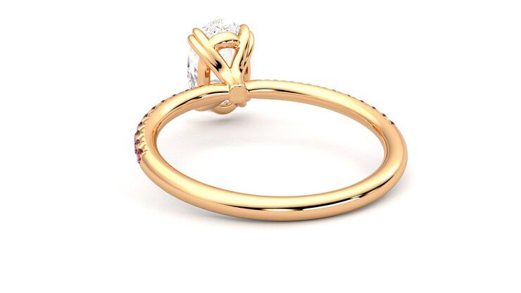 Taylor & Hart Damson Oval Engagement Ring 360 degree image 16