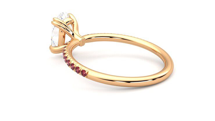 Taylor & Hart Damson Oval Engagement Ring 360 degree image 18
