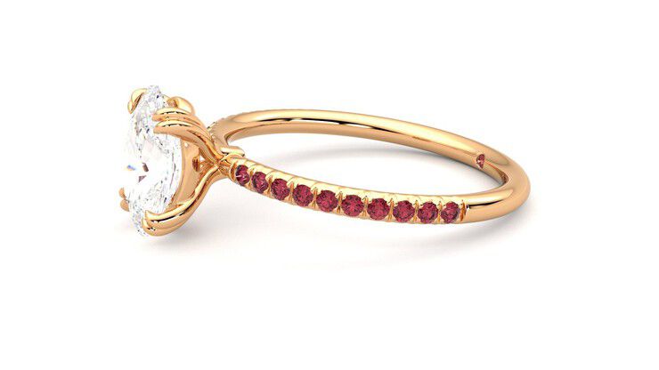 Taylor & Hart Damson Oval Engagement Ring 360 degree image 22