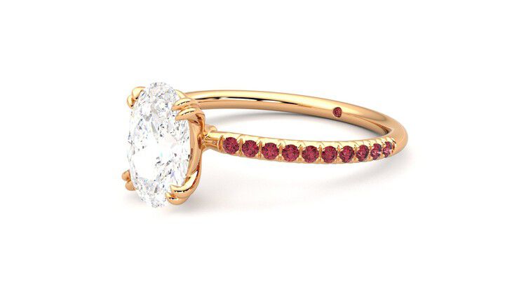 Taylor & Hart Damson Oval Engagement Ring 360 degree image 24