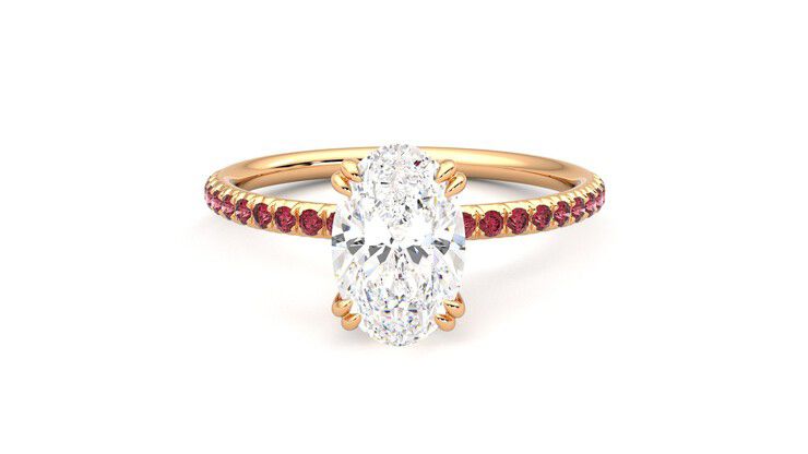 Taylor & Hart Damson Oval Engagement Ring 360 degree image 29