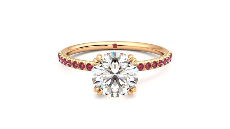 Taylor & Hart Damson Round Engagement Ring 360 degree image 0