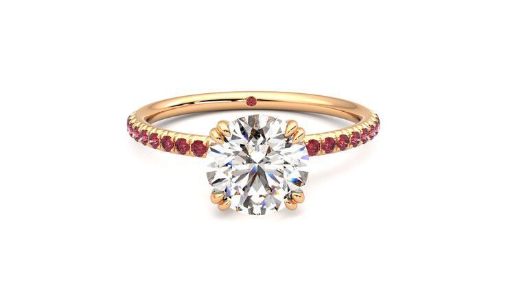 Taylor & Hart Damson Round Engagement Ring 360 degree image 1