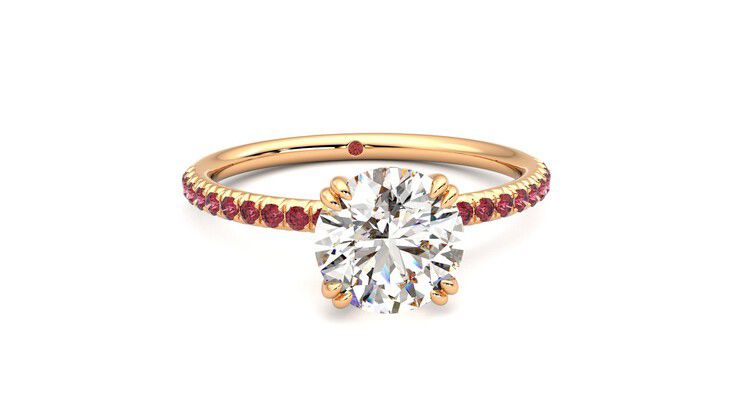 Taylor & Hart Damson Round Engagement Ring 360 degree image 2