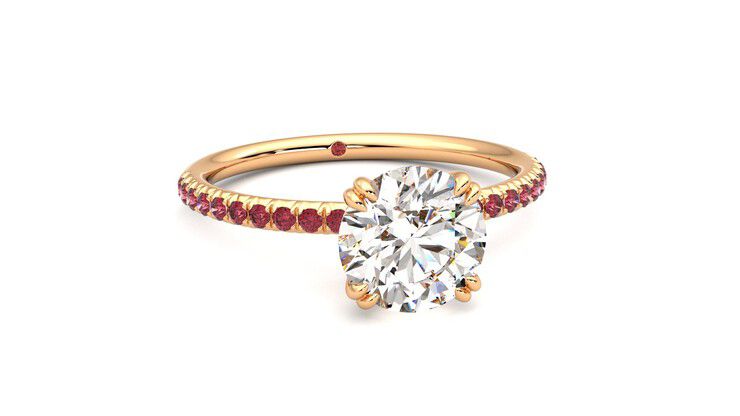 Taylor & Hart Damson Round Engagement Ring 360 degree image 3