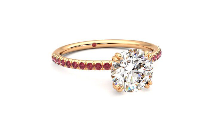 Taylor & Hart Damson Round Engagement Ring 360 degree image 4