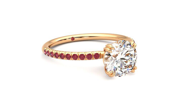 Taylor & Hart Damson Round Engagement Ring 360 degree image 5