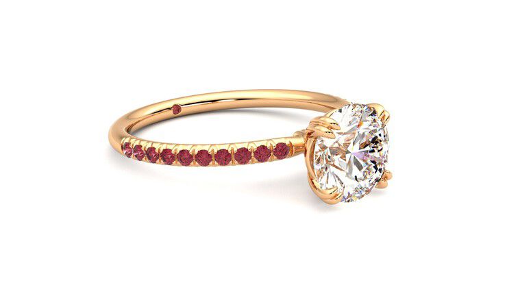 Taylor & Hart Damson Round Engagement Ring 360 degree image 6