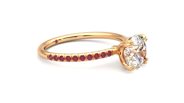 Taylor & Hart Damson Round Engagement Ring 360 degree image 7