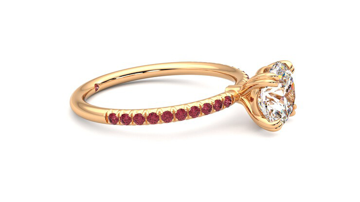 Taylor & Hart Damson Round Engagement Ring 360 degree image 8
