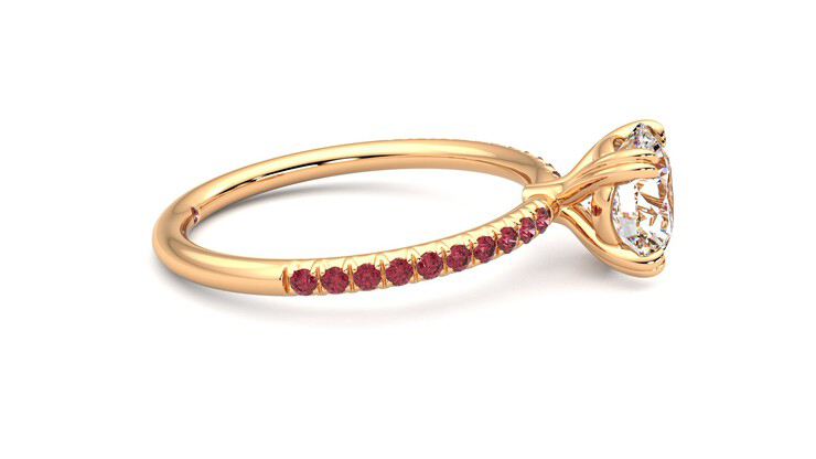 Taylor & Hart Damson Round Engagement Ring 360 degree image 9