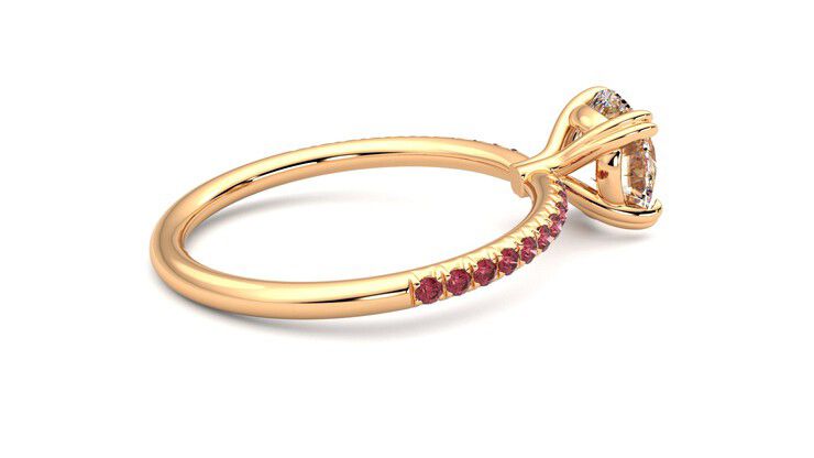 Taylor & Hart Damson Round Engagement Ring 360 degree image 11
