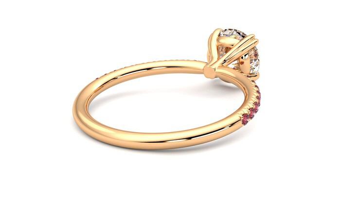 Taylor & Hart Damson Round Engagement Ring 360 degree image 13