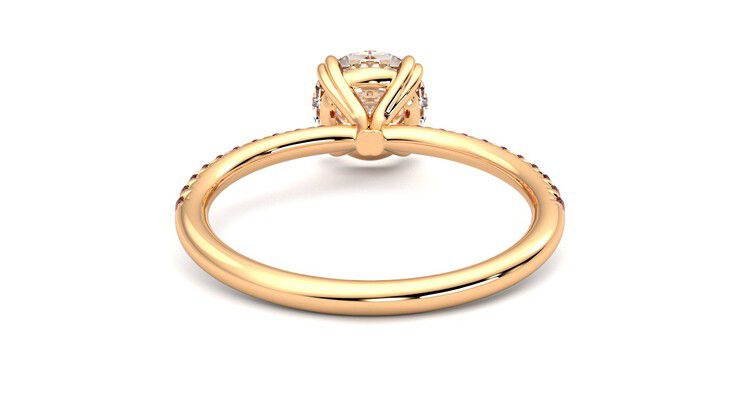 Taylor & Hart Damson Round Engagement Ring 360 degree image 15