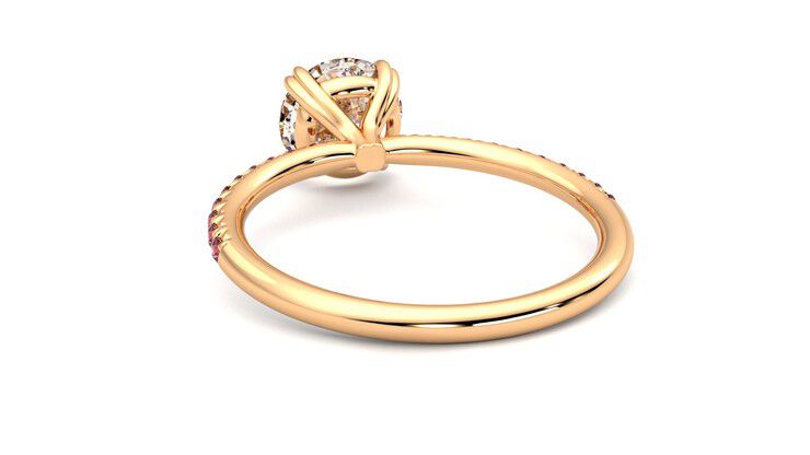 Taylor & Hart Damson Round Engagement Ring 360 degree image 16