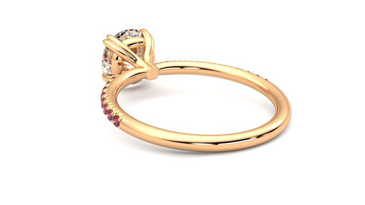 Taylor & Hart Damson Round Engagement Ring 360 degree image 17