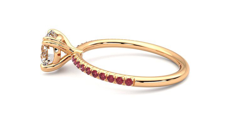 Taylor & Hart Damson Round Engagement Ring 360 degree image 20