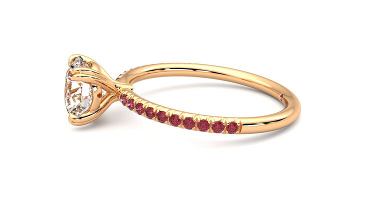 Taylor & Hart Damson Round Engagement Ring 360 degree image 21