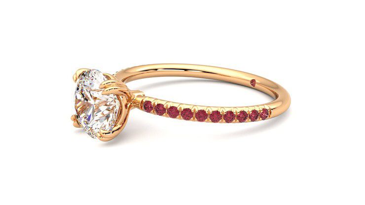 Taylor & Hart Damson Round Engagement Ring 360 degree image 23