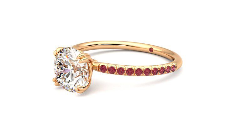 Taylor & Hart Damson Round Engagement Ring 360 degree image 24