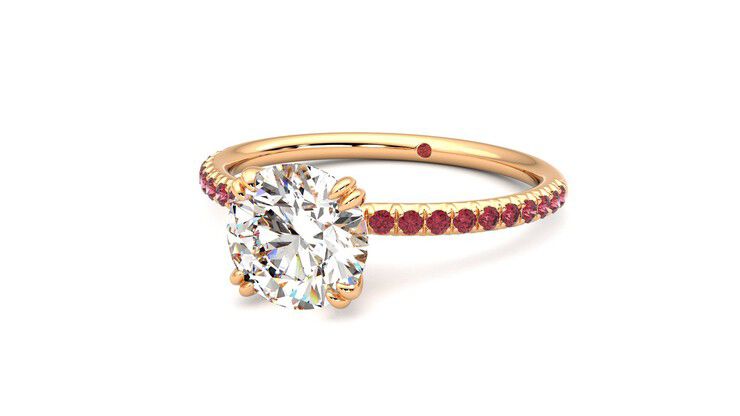 Taylor & Hart Damson Round Engagement Ring 360 degree image 26
