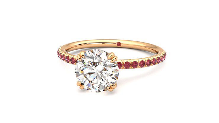 Taylor & Hart Damson Round Engagement Ring 360 degree image 27