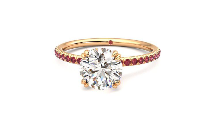 Taylor & Hart Damson Round Engagement Ring 360 degree image 28